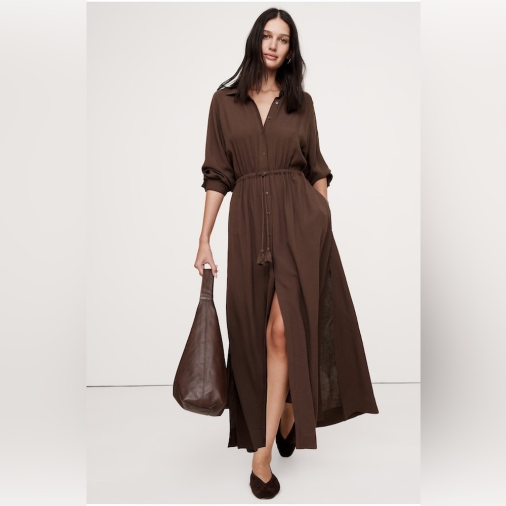 NWT banana republic large gauze shirt dress rtv$180
